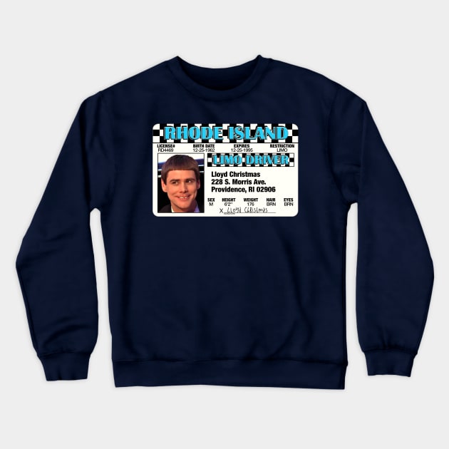 Lloyd Christmas Limo License Crewneck Sweatshirt by darklordpug